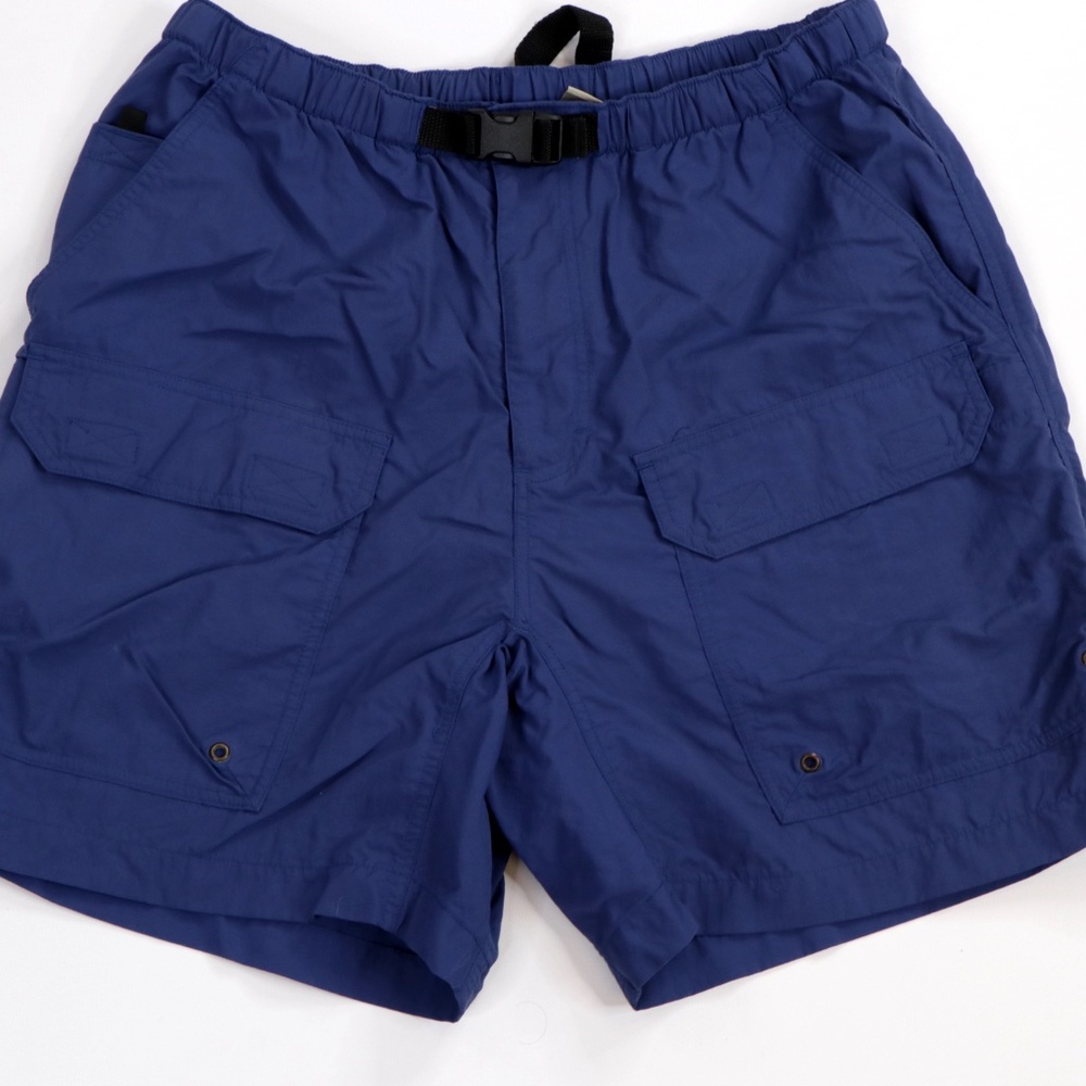 Vintage EMS Belted Hiking Cargo Shorts Navy Blue